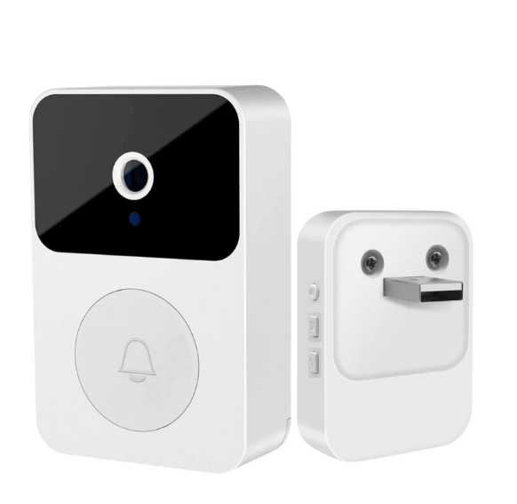 Campainha Com Câmera Vídeo Porteiro Sem Fio Wi-Fi HD Inteligente Smart Home Vê Pelo Celular Recarregáve