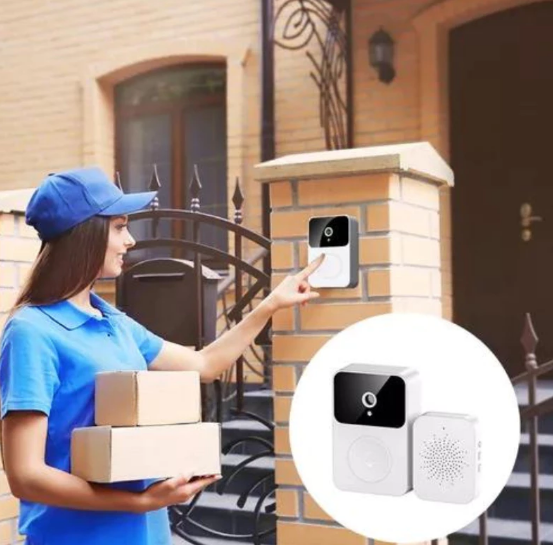 Campainha Com Câmera Vídeo Porteiro Sem Fio Wi-Fi HD Inteligente Smart Home Vê Pelo Celular Recarregáve
