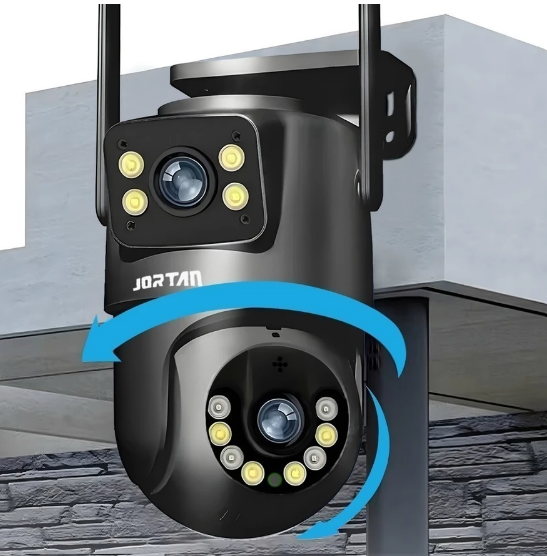 Câmera De Segurança a Prova d'água Lente Dupla IP66 com WiFi  e Rotação 360º(GRÁTIS 1 CARTÃO DE MEMORIA)