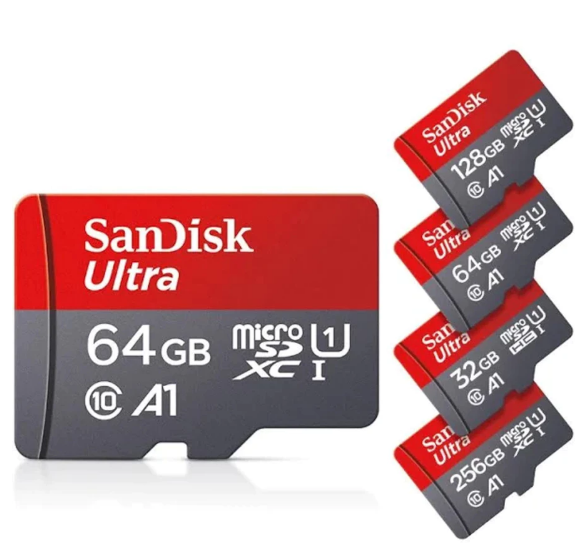 Cartão De Memória Micro Sd Sandisk 64/128/256/512gb Classe 10 Ultra com Adaptador P/Celular, Câmeras e Notebook ORIGINAL