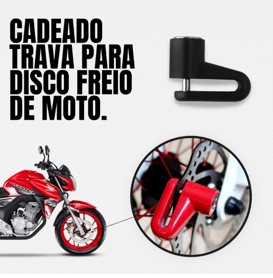 Trava de Disco de Freio Anti furto para Moto